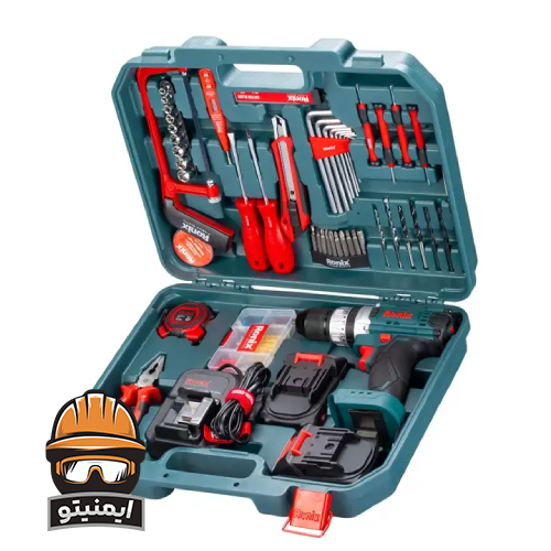 مجموعه دریل شارژی 20 ولت 53 عددی رونیکس مدل RS-8620