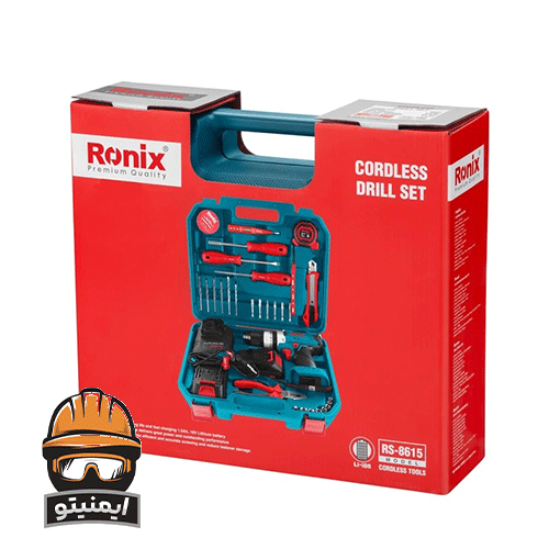مجموعه دریل چکشی شارژی 16 ولت 33 عددی رونیکس مدل RS-8615