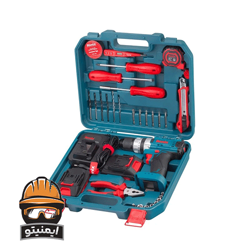 مجموعه دریل چکشی شارژی 16 ولت 33 عددی رونیکس مدل RS-8615