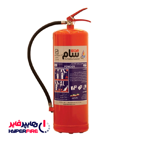 کپسول آتش نشانی پودر و گاز 4 کیلویی سام