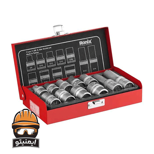 جعبه بکس 1/2 اینچ 11پارچه E رونیکس مدل RH 2694