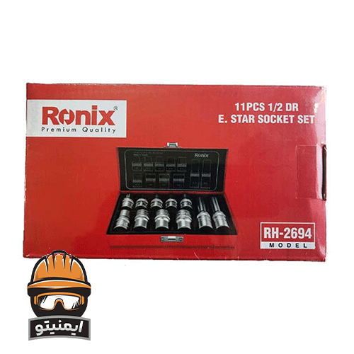 جعبه بکس 1/2 اینچ 11پارچه E رونیکس مدل RH 2694