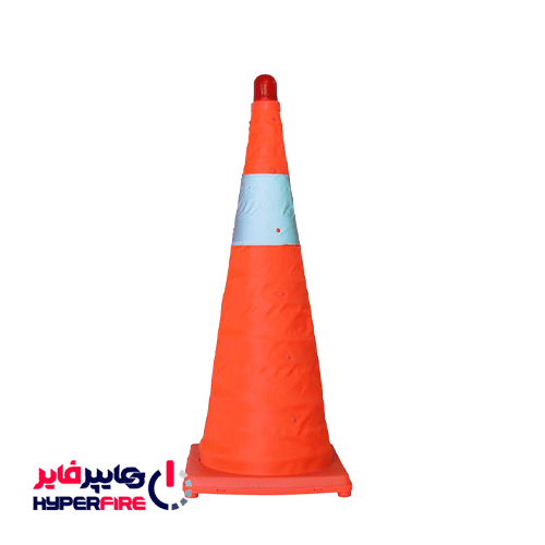 مخروطی تاشو چراغدار 65سانتی